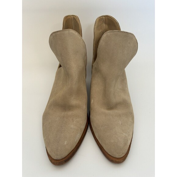 Free People Boots Womens 35 5.5 Tan Booties Ankle V Cut Boho Bohemian Western - Picture 2 of 11